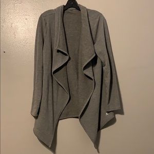 Danskin grey flowy fleece sweater